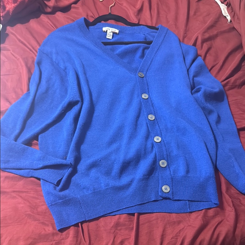 Blue Button-Up men’s Sweater